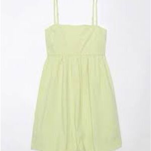 American Eagle Outfitters Light Green Mini Dress with Bubble Hem